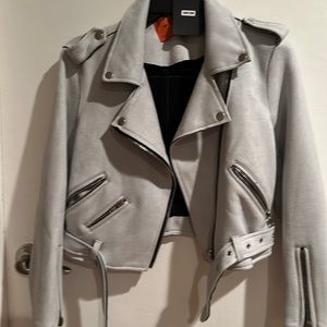 Petite friendly Faux suede jacket